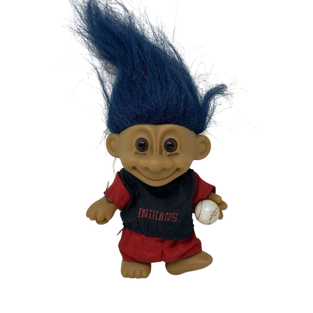 Vintage Troll Doll Cleveland Indianapolis Official MLB Product - Broken Bat